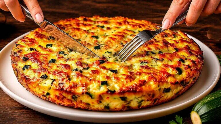 🥒 Przygotowuję tę cukinię 5 razy w tygodniu! Zapiekanka warzywna z jajkiem, serem i sosem czosnkowym