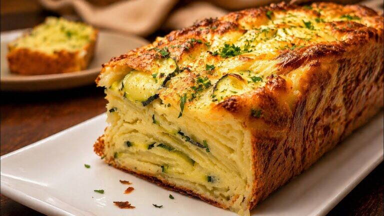 Millefeuille z ziemniaków i cukinii: kremowe w środku, chrupiące na zewnątrz