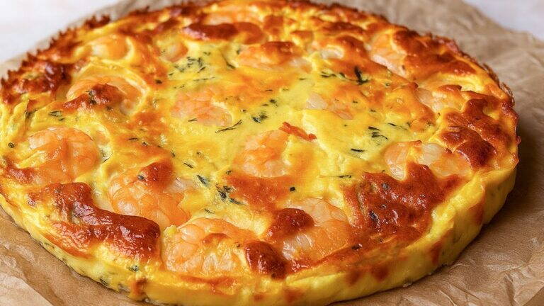 Tarta BEZ mąki: 4 składniki | Bez ciasta na tartę | Cukinia/Krewetki🥒